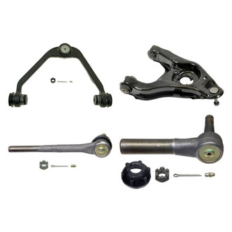 MOOG® - Front Passenger Side Lower and Upper Control Arm with Ball Joint and Tie Rod End Kit