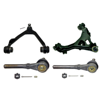 MOOG® - Front Passenger Side Lower and Upper Control Arm with Ball Joint and Tie Rod End Kit