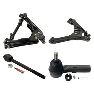 MOOG® - Front Passenger Side Lower and Upper Control Arm with Ball Joint and Tie Rod End Kit