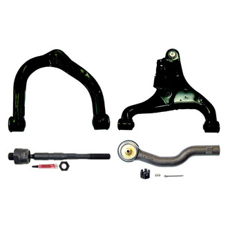 MOOG® - Front Passenger Side Lower and Upper Control Arm with Ball Joint and Tie Rod End Kit