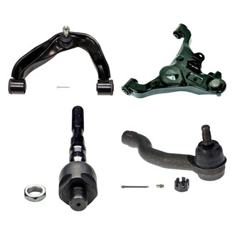 MOOG® - Front Passenger Side Lower and Upper Control Arm with Ball Joint and Tie Rod End Kit