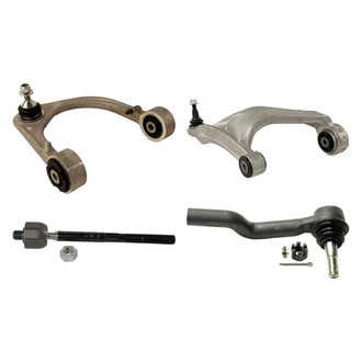 MOOG® - Front Passenger Side Lower and Upper Control Arm with Ball Joint and Tie Rod End Kit