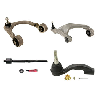 MOOG® - Front Passenger Side Lower and Upper Control Arm with Ball Joint and Tie Rod End Kit
