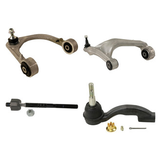 MOOG® - Front Passenger Side Lower and Upper Control Arm with Ball Joint and Tie Rod End Kit