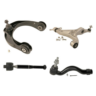 MOOG® - Front Passenger Side Lower and Upper Control Arm with Ball Joint and Tie Rod End Kit