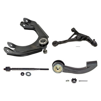 MOOG® - Front Passenger Side Lower and Upper Control Arm with Ball Joint and Tie Rod End Kit