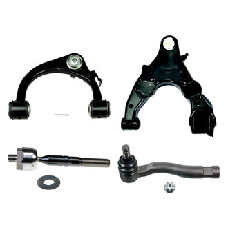 MOOG® - Front Passenger Side Lower and Upper Control Arm with Ball Joint and Tie Rod End Kit