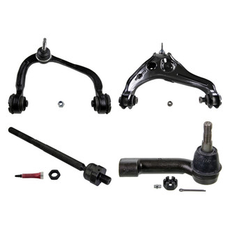MOOG® - Front Passenger Side Lower and Upper Control Arm with Ball Joint and Tie Rod End Kit