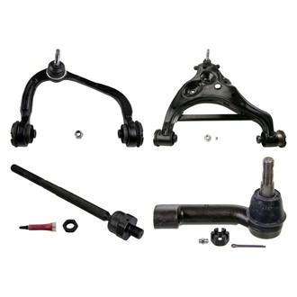 MOOG® - Front Passenger Side Lower and Upper Control Arm with Ball Joint and Tie Rod End Kit