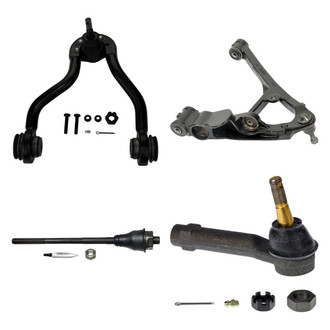 MOOG® - Front Passenger Side Lower and Upper Control Arm with Ball Joint and Tie Rod End Kit