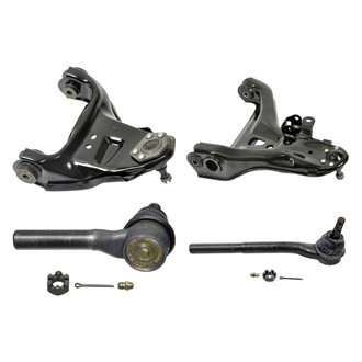 MOOG® - Front Passenger Side Lower and Upper Control Arm with Ball Joint and Tie Rod End Kit