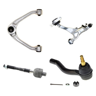 MOOG® - Front Passenger Side Lower and Upper Control Arm with Ball Joint and Tie Rod End Kit