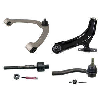 MOOG® - Front Passenger Side Lower and Upper Control Arm with Ball Joint and Tie Rod End Kit