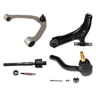 MOOG® - Front Passenger Side Lower and Upper Control Arm with Ball Joint and Tie Rod End Kit