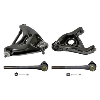 MOOG® - Front Passenger Side Lower and Upper Control Arm with Ball Joint and Tie Rod End Kit
