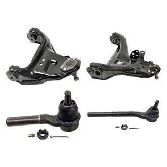 MOOG® - Front Passenger Side Lower and Upper Control Arm with Ball Joint and Tie Rod End Kit