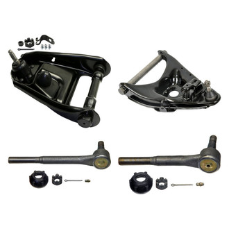 MOOG® - Front Passenger Side Lower and Upper Control Arm with Ball Joint and Tie Rod End Kit