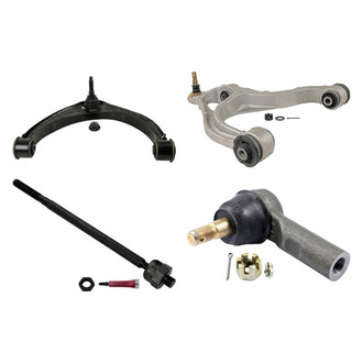 MOOG® - Front Passenger Side Lower and Upper Control Arm with Ball Joint and Tie Rod End Kit