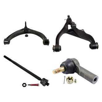 MOOG® - Front Passenger Side Lower and Upper Control Arm with Ball Joint and Tie Rod End Kit