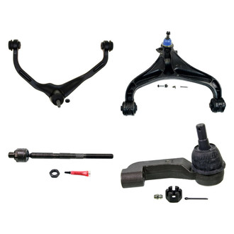 MOOG® - Front Passenger Side Lower and Upper Control Arm with Ball Joint and Tie Rod End Kit
