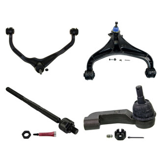 MOOG® - Front Passenger Side Lower and Upper Control Arm with Ball Joint and Tie Rod End Kit