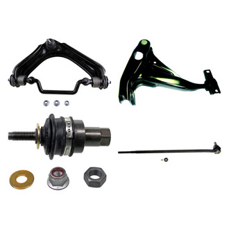 MOOG® - Front Passenger Side Lower and Upper Control Arm with Ball Joint and Tie Rod End Kit