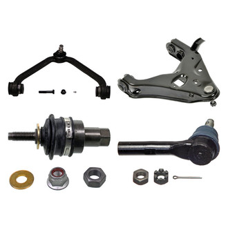 MOOG® - Front Passenger Side Lower and Upper Control Arm with Ball Joint and Tie Rod End Kit