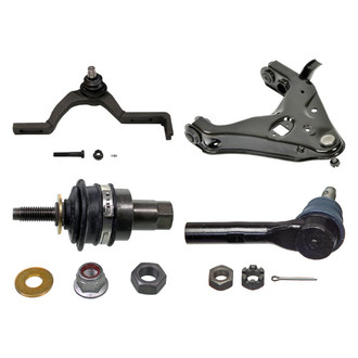 MOOG® - Front Passenger Side Lower and Upper Control Arm with Ball Joint and Tie Rod End Kit