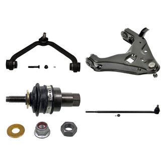 MOOG® - Front Passenger Side Lower and Upper Control Arm with Ball Joint and Tie Rod End Kit