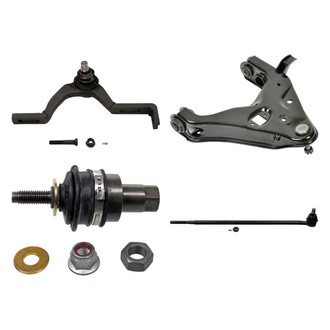 MOOG® - Front Passenger Side Lower and Upper Control Arm with Ball Joint and Tie Rod End Kit