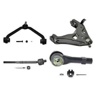MOOG® - Front Passenger Side Lower and Upper Control Arm with Ball Joint and Tie Rod End Kit