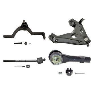 MOOG® - Front Passenger Side Lower and Upper Control Arm with Ball Joint and Tie Rod End Kit