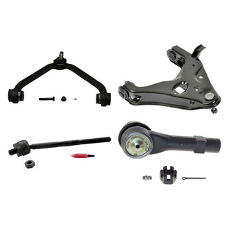 MOOG® - Front Passenger Side Lower and Upper Control Arm with Ball Joint and Tie Rod End Kit