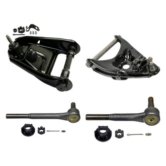 MOOG® - Front Passenger Side Lower and Upper Control Arm with Ball Joint and Tie Rod End Kit