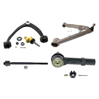 MOOG® - Front Passenger Side Lower and Upper Control Arm with Ball Joint and Tie Rod End Kit