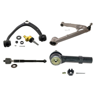 MOOG® - Front Passenger Side Lower and Upper Control Arm with Ball Joint and Tie Rod End Kit