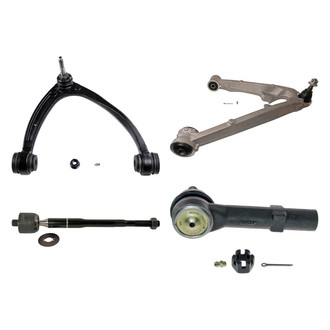 MOOG® - Front Passenger Side Lower and Upper Control Arm with Ball Joint and Tie Rod End Kit
