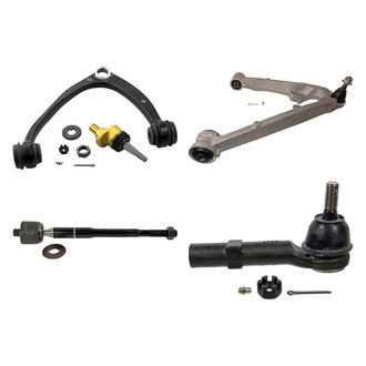 MOOG® - Front Passenger Side Lower and Upper Control Arm with Ball Joint and Tie Rod End Kit
