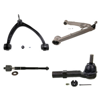 MOOG® - Front Passenger Side Lower and Upper Control Arm with Ball Joint and Tie Rod End Kit