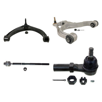 MOOG® - Front Passenger Side Lower and Upper Control Arm with Ball Joint and Tie Rod End Kit