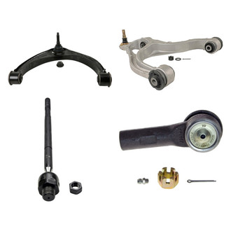 MOOG® - Front Passenger Side Lower and Upper Control Arm with Ball Joint and Tie Rod End Kit