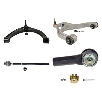 MOOG® - Front Passenger Side Lower and Upper Control Arm with Ball Joint and Tie Rod End Kit