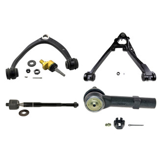MOOG® - Front Passenger Side Lower and Upper Control Arm with Ball Joint and Tie Rod End Kit