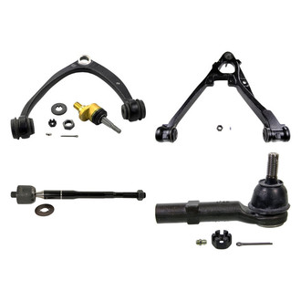 MOOG® - Front Passenger Side Lower and Upper Control Arm with Ball Joint and Tie Rod End Kit