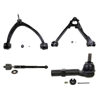 MOOG® - Front Passenger Side Lower and Upper Control Arm with Ball Joint and Tie Rod End Kit