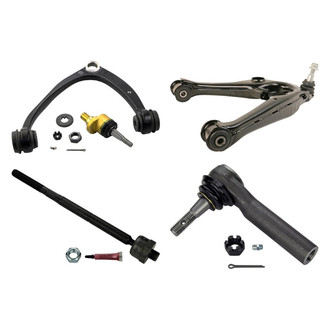 MOOG® - Front Passenger Side Lower and Upper Control Arm with Ball Joint and Tie Rod End Kit