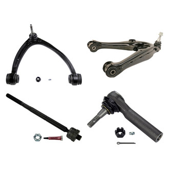 MOOG® - Front Passenger Side Lower and Upper Control Arm with Ball Joint and Tie Rod End Kit