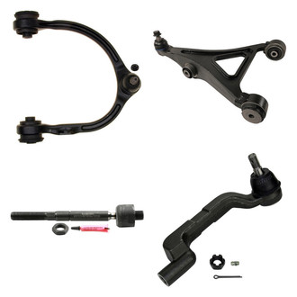 MOOG® - Front Passenger Side Lower and Upper Control Arm with Ball Joint and Tie Rod End Kit