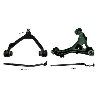 MOOG® - Front Passenger Side Lower and Upper Control Arm with Ball Joint and Tie Rod End Kit
