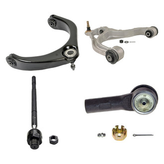 MOOG® - Front Passenger Side Lower and Upper Control Arm with Ball Joint and Tie Rod End Kit